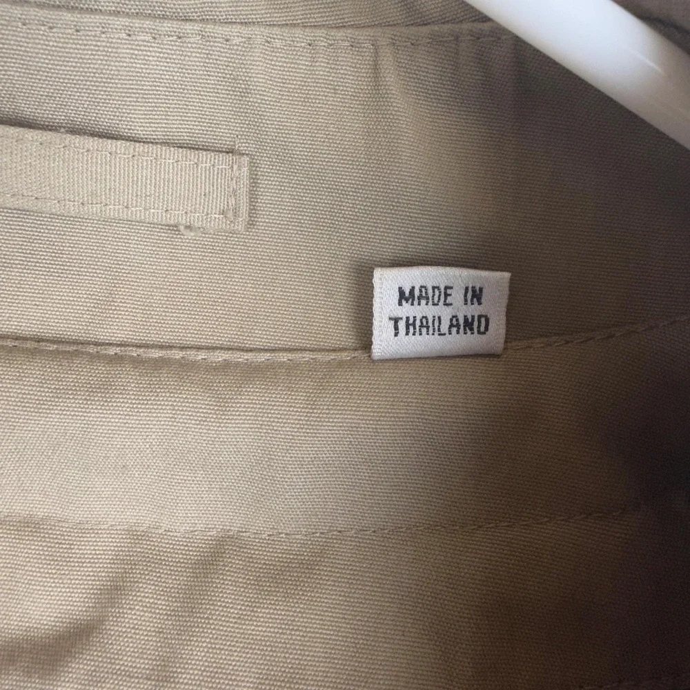VTG London Fog Trench Coat Mens 44 Beige Belted Double Breasted Long Classic